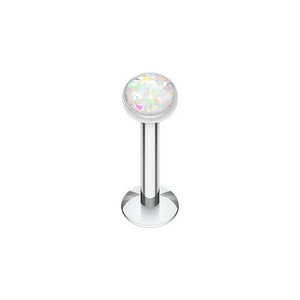 Opal Glitter Shower Dome 316L Surgical Steel Labret Monroes-WildKlass Jewelry
