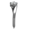 WildKlass Stainless Steel Ring High Polished (no Plating) Women AAA Grade CZ Clear-WildKlass Jewelry