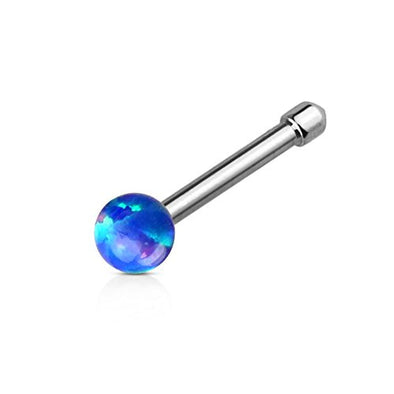 Opal Ball 316L Surgical Steel WildKlass Nose Bone Stud Rings-WildKlass Jewelry