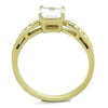 WildKlass Stainless Steel Ring IP Gold Women AAA Grade CZ Clear-WildKlass Jewelry