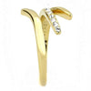 WildKlass Stainless Steel Ring IP Gold Women Top Grade Crystal Clear-WildKlass Jewelry