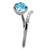 WildKlass Stainless Steel Ring High Polished Women Top Grade Crystal Sea Blue-WildKlass Jewelry