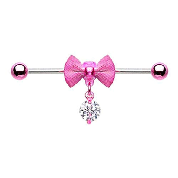 Colorline Adorable Mesh WildKlass Bow-Tie Industrial Barbell-WildKlass Jewelry