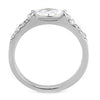 WildKlass Stainless Steel Ring No Plating Women AAA Grade CZ Clear-WildKlass Jewelry