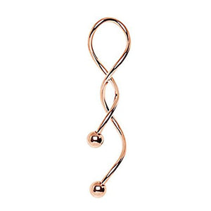 Gold Plated Spiral WildKlass Navel Rings-WildKlass Jewelry
