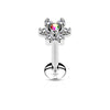 All 316L Surgical Steel Internally Threaded 6-Gem Flower Top WildKlass Labret/Monroe/Cartilage Stud-WildKlass Jewelry