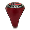 WildKlass Stainless Steel Ring IP Men Top Grade Crystal Black Diamond-WildKlass Jewelry