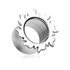 Blazing Sunburst Double Flared Ear Gauge Tunnel WildKlass Plug-WildKlass Jewelry