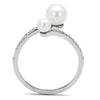WildKlass Brass Ring Rhodium Women Synthetic White-WildKlass Jewelry