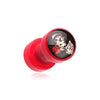 Day of the Dead Prayer Skull Acrylic Screw-Fit Ear Gauge WildKlass Plug-WildKlass Jewelry