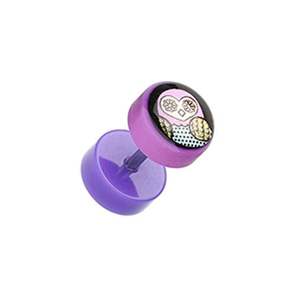 Patterned Owl Acrylic WildKlass Fake Plug-WildKlass Jewelry