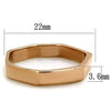 WildKlass Stainless Steel Ring IP Rose Gold Women Top Grade Crystal Clear-WildKlass Jewelry