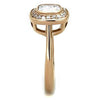 WildKlass Stainless Steel Ring IP Rose Gold Women AAA Grade CZ Clear-WildKlass Jewelry
