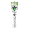 WildKlass Stainless Steel Ring No Plating Women Synthetic Peridot-WildKlass Jewelry