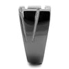 WildKlass Stainless Steel Ring IP Light Black (IP Gun) Men-WildKlass Jewelry