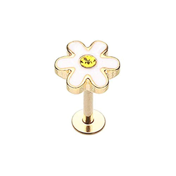 Golden Adorable Daisy Steel WildKlass Labret-WildKlass Jewelry