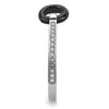 WildKlass Stainless Steel Ring High Polished Women Top Grade Crystal Clear-WildKlass Jewelry