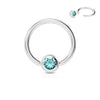 WildKlass Press Fit Gem Ball 316L Surgical Steel Captive Bead Ring-WildKlass Jewelry