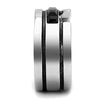 WildKlass Stainless Steel Ring High Polished Men Top Grade Crystal Jet-WildKlass Jewelry