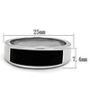 WildKlass Stainless Steel Ring High Polished (no Plating) Men Epoxy Jet-WildKlass Jewelry