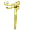 WildKlass Stainless Steel Ring IP Gold Women AAA Grade CZ Clear-WildKlass Jewelry