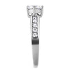 WildKlass Stainless Steel Ring High Polished Women AAA Grade CZ Clear-WildKlass Jewelry