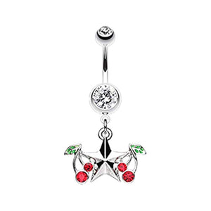 Cherry Star WildKlass Belly Button Ring-WildKlass Jewelry