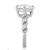 WildKlass Stainless Steel Ring High Polished Women AAA Grade CZ Clear-WildKlass Jewelry