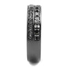 WildKlass Stainless Steel Ring IP Light Black (IP Gun) Women Top Grade Crystal Black Diamond-WildKlass Jewelry