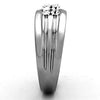 WildKlass Stainless Steel Ring Wedding High Polished (no Plating) Men Top Grade Crystal Clear-WildKlass Jewelry