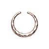 Rose Gold Faceted Textured WildKlass Septum Retainer Ring-WildKlass Jewelry