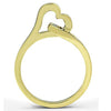 WildKlass Stainless Steel Heart Ring IP Gold Women-WildKlass Jewelry