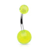 Acrylic WildKlass Balls 316L Surgical Stainless Steel WildKlass Navel Rings (Sold by Piece)-WildKlass Jewelry