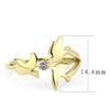 WildKlass Stainless Steel Ring IP Gold Women AAA Grade CZ Clear-WildKlass Jewelry