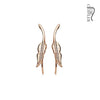 Pair of Tribal Feather WildKlass Ear Crawler/Ear Climber-WildKlass Jewelry