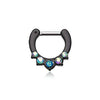 Colorline Opal Precia WildKlass Septum Clicker-WildKlass Jewelry