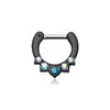 Colorline Opal Precia WildKlass Septum Clicker-WildKlass Jewelry