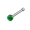 Opal Ball 316L Surgical Steel WildKlass Nose Bone Stud Rings-WildKlass Jewelry