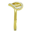 WildKlass Stainless Steel Ring IP Gold Women AAA Grade CZ Clear-WildKlass Jewelry