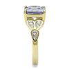 WildKlass Stainless Steel Ring IP Gold Women AAA Grade CZ Light Amethyst-WildKlass Jewelry
