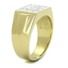 WildKlass Stainless Steel Ring IP Gold Men AAA Grade CZ Clear-WildKlass Jewelry