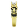 WildKlass Stainless Steel Celtic Ring IP Gold Women AAA Grade CZ Clear-WildKlass Jewelry