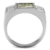 WildKlass Stainless Steel Ring No Plating Men AAA Grade CZ Clear-WildKlass Jewelry