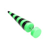 Candy Stripe Acrylic Fake WildKlass Taper-WildKlass Jewelry