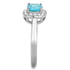 WildKlass Stainless Steel Ring High Polished (no Plating) Women Synthetic Sea Blue-WildKlass Jewelry