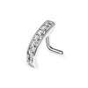 WildKlass Channel Set CZ Nose Crawlers 316L Surgical Steel L Bend Nose Stud Rings-WildKlass Jewelry