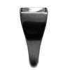 WildKlass Stainless Steel Ring IP Light Black (IP Gun) Men Semi-Precious Gray-WildKlass Jewelry