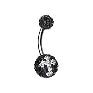 Dark Glint Cross Multi-Sprinkle Dot WildKlass Belly Button Ring-WildKlass Jewelry