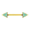 Gold Plated Egyptian Triangle WildKlass Nipple Bar-WildKlass Jewelry