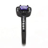 WildKlass Stainless Steel Ring IP Women AAA Grade CZ Tanzanite-WildKlass Jewelry